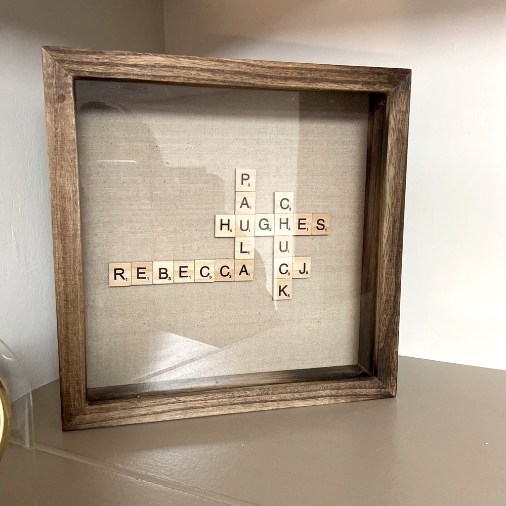 Personalized Family Frame - Scrabble Art